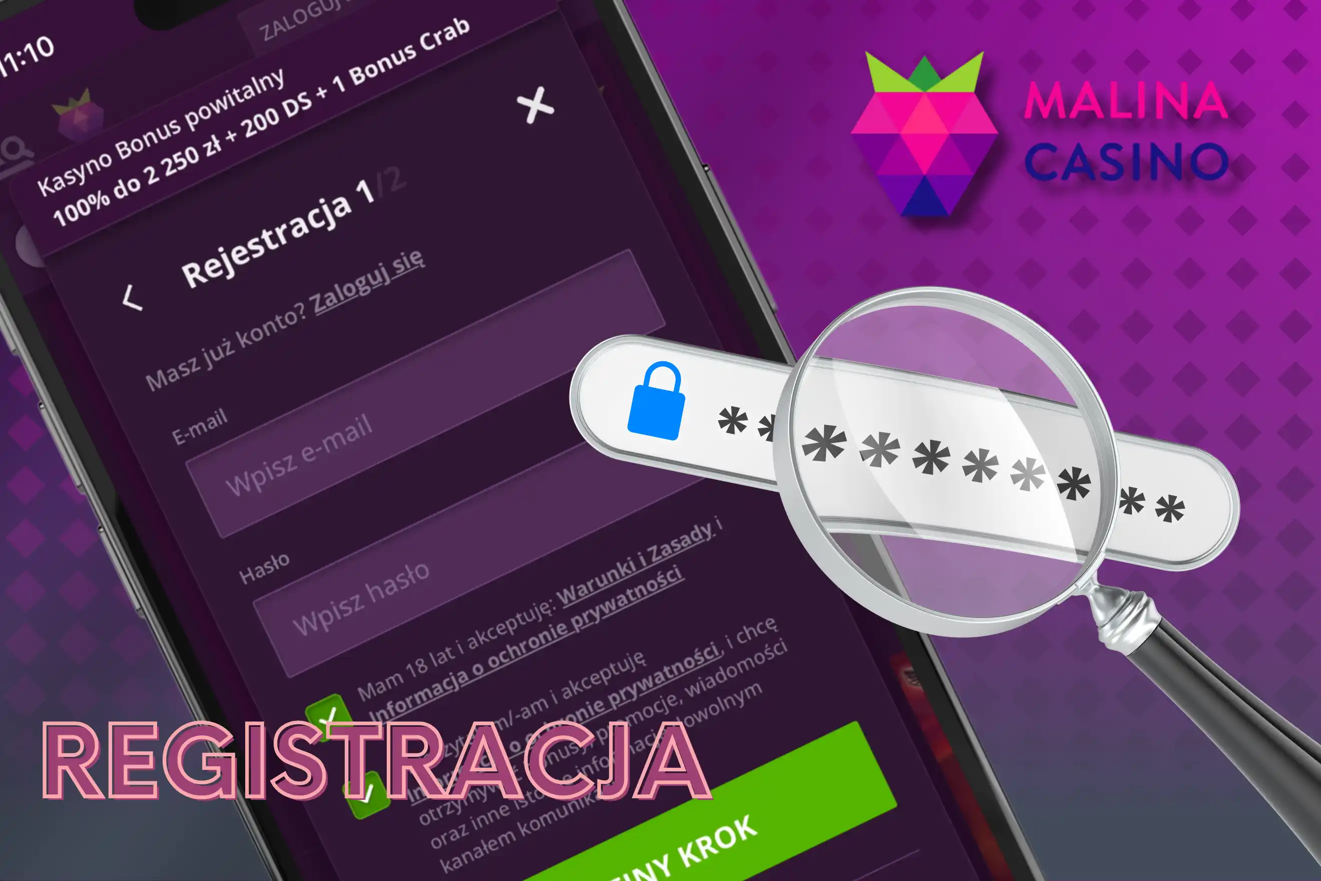 Rejestracja w Malina Casino jest szybka i prosta, instrukcja krok po kroku