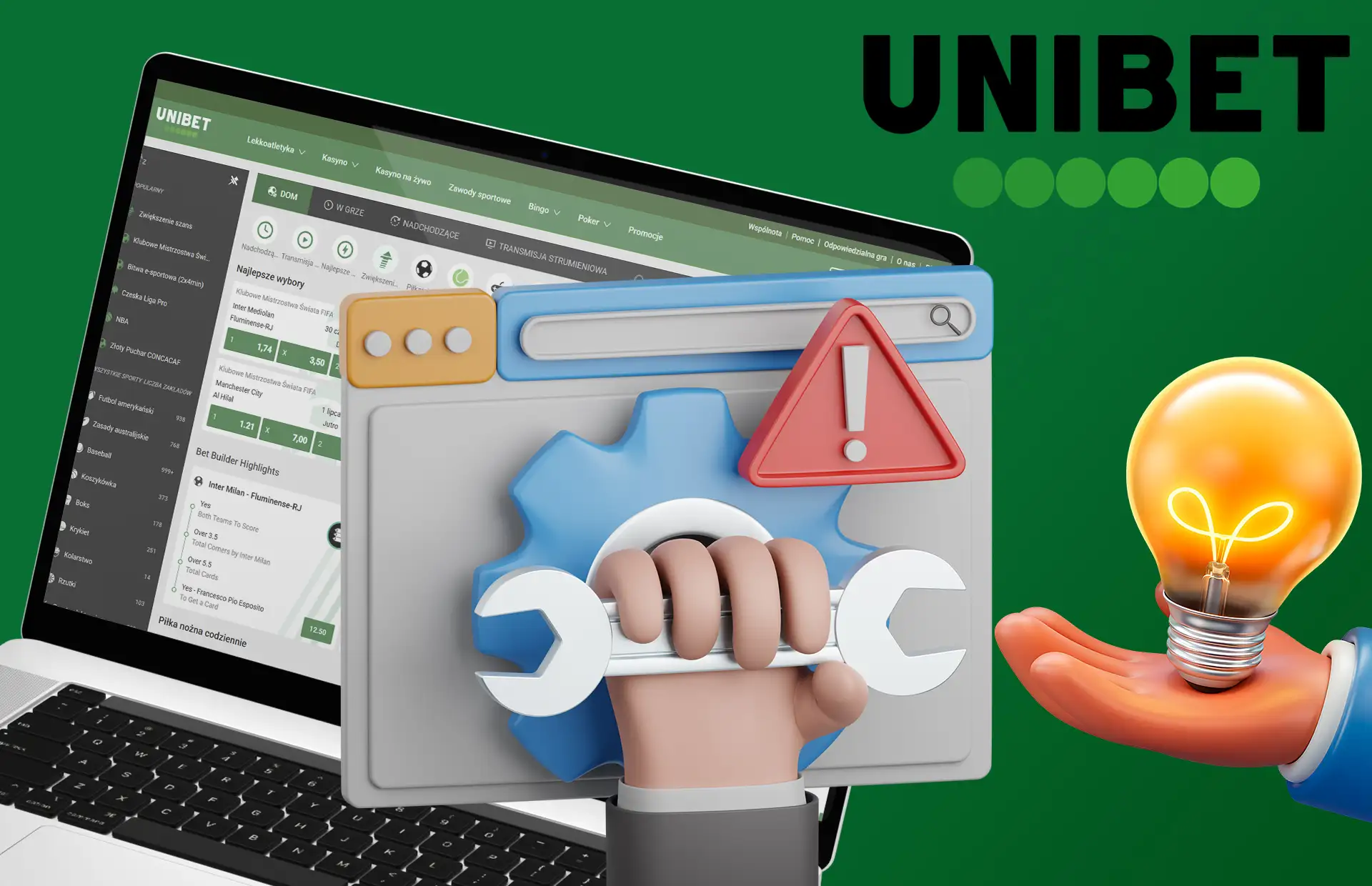 Jeśli masz problemy z Unibet, sprawdź nasze alternatywy