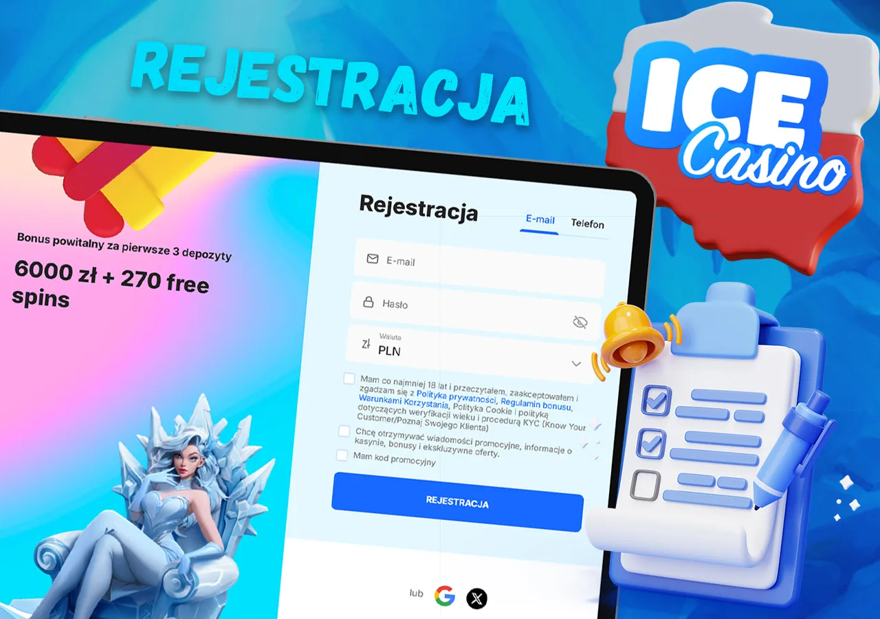 Łatwy proces rejestracji w kasynie ICE
