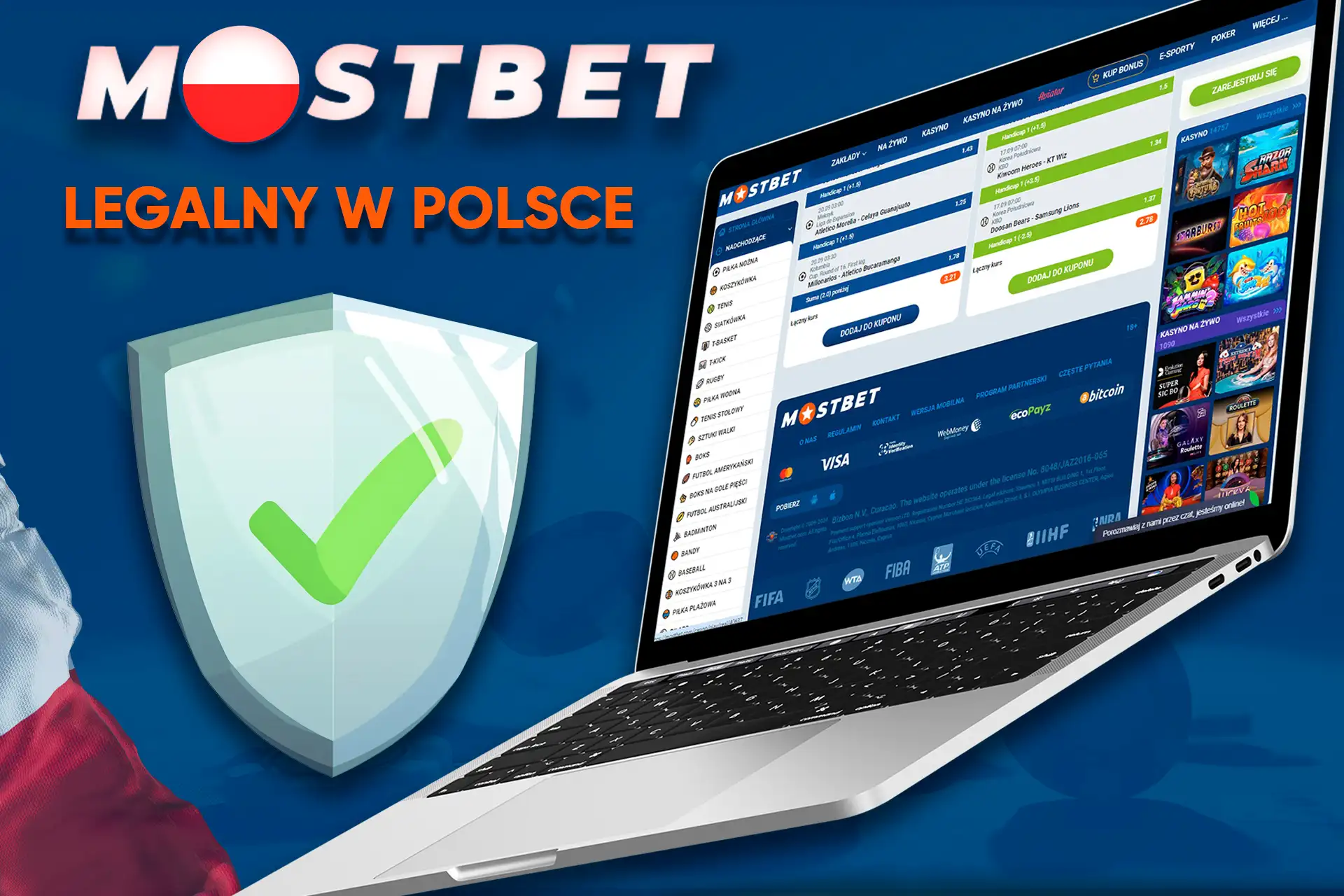 Mostbet to legalny i bezpieczny bukmacher