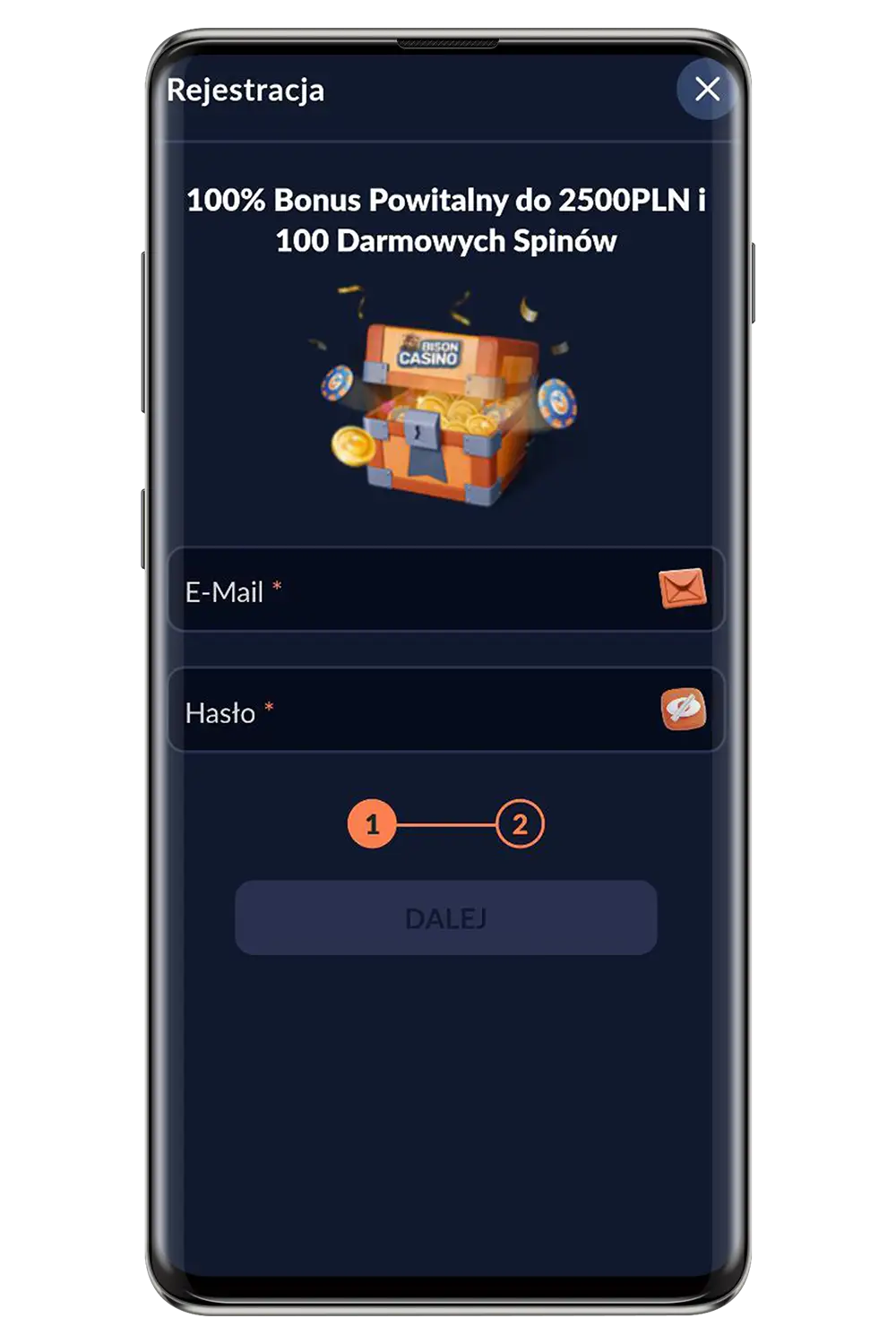 Kasyno Bison na urządzeniu mobilnym