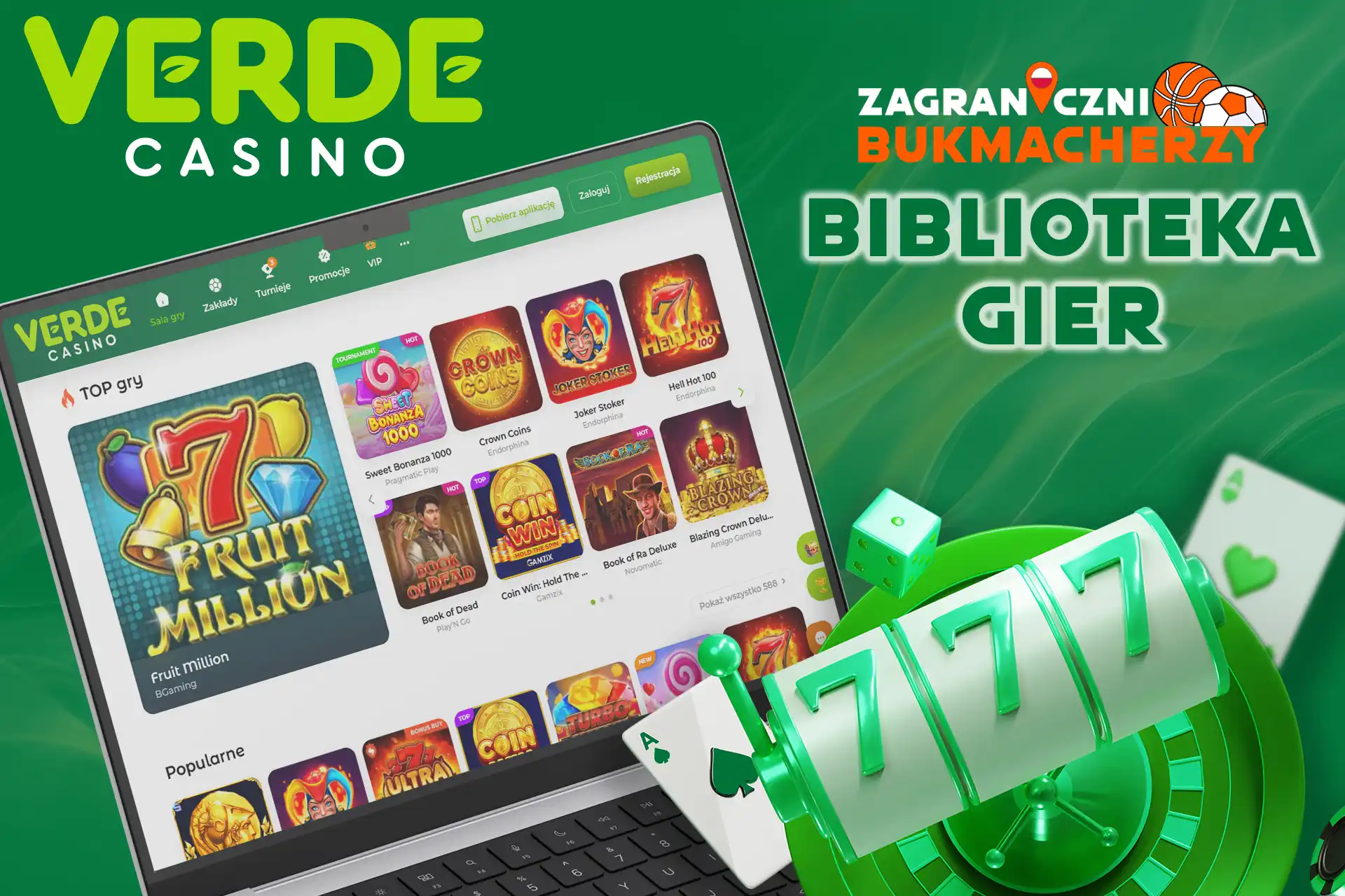 Zagraj w tysiące gier kasynowych w Verde Casino