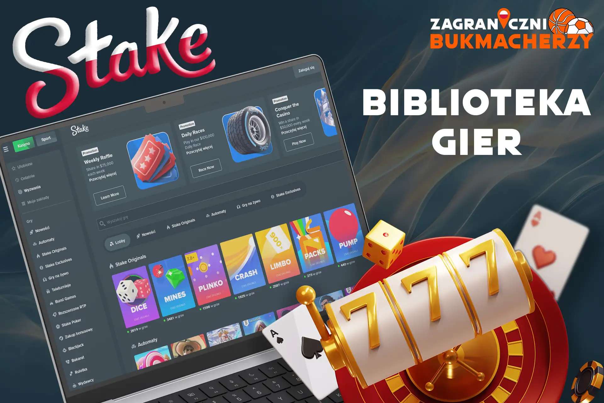 Zagraj w tysiące gier kasynowych Stake kasyno